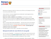 Tablet Screenshot of banque-et-credit.net